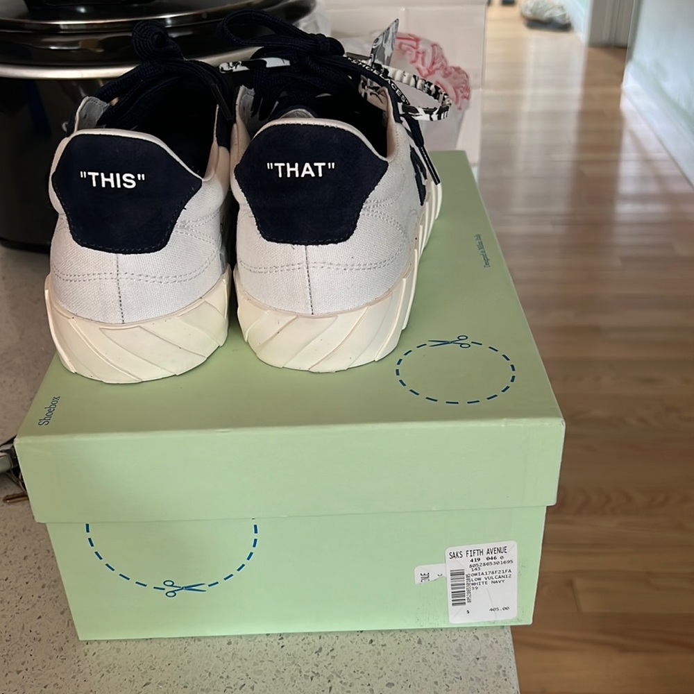 Off white canvas sneakers